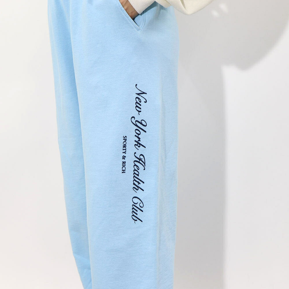 Sporty&Rich スウェットパンツ ロゴプリント 裏起毛