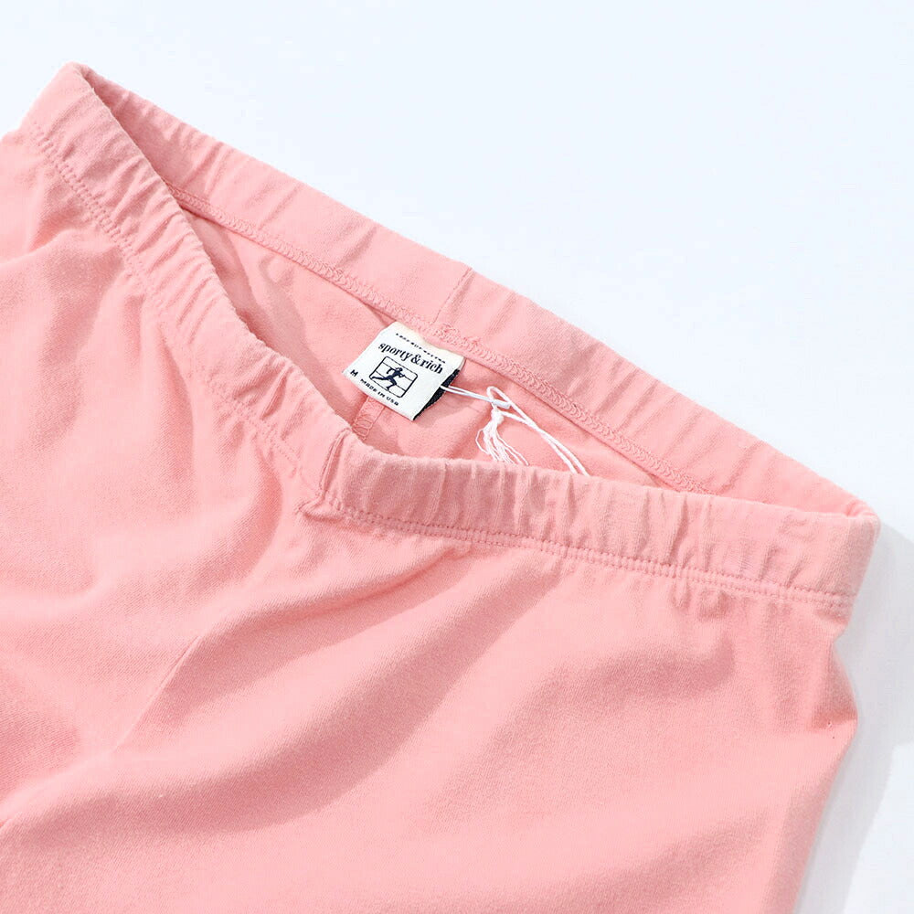 Sporty&Rich ボトムス ショートパンツ ピンク ロゴ