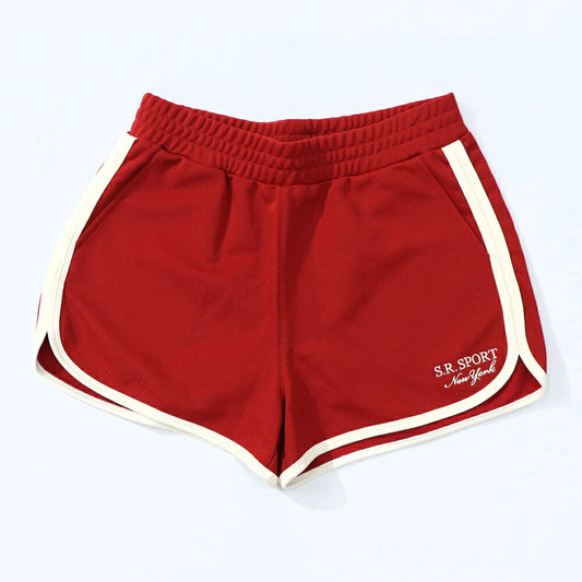 Sporty&Rich ボトムス ショートパンツ レッド ラインパンツ