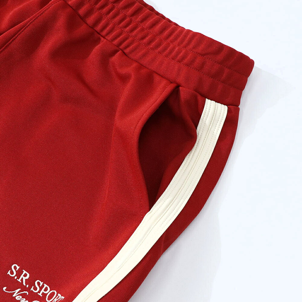 Sporty&Rich ボトムス ショートパンツ レッド ラインパンツ