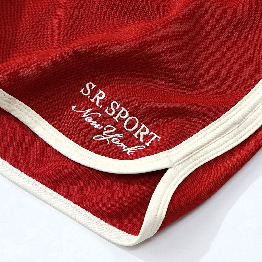 Sporty&Rich ボトムス ショートパンツ レッド ラインパンツ