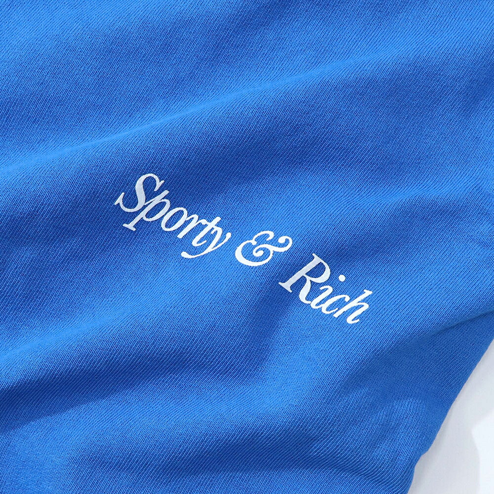 Sporty&Rich ロングパンツ ブルー スウェットパンツ