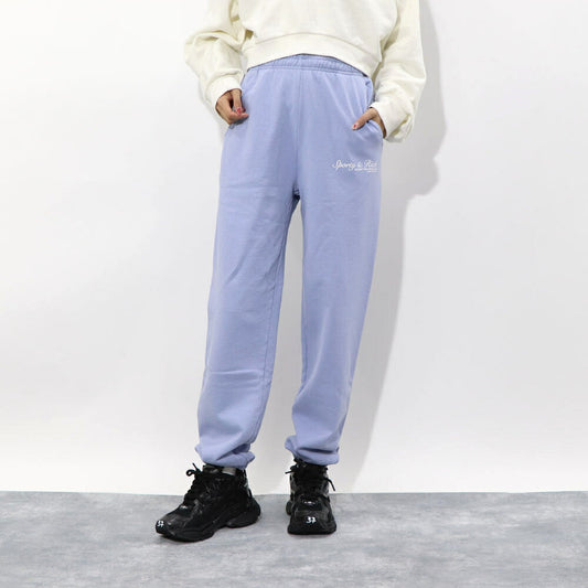 Sporty&Rich スウェットパンツ 裏起毛 ロゴプリント