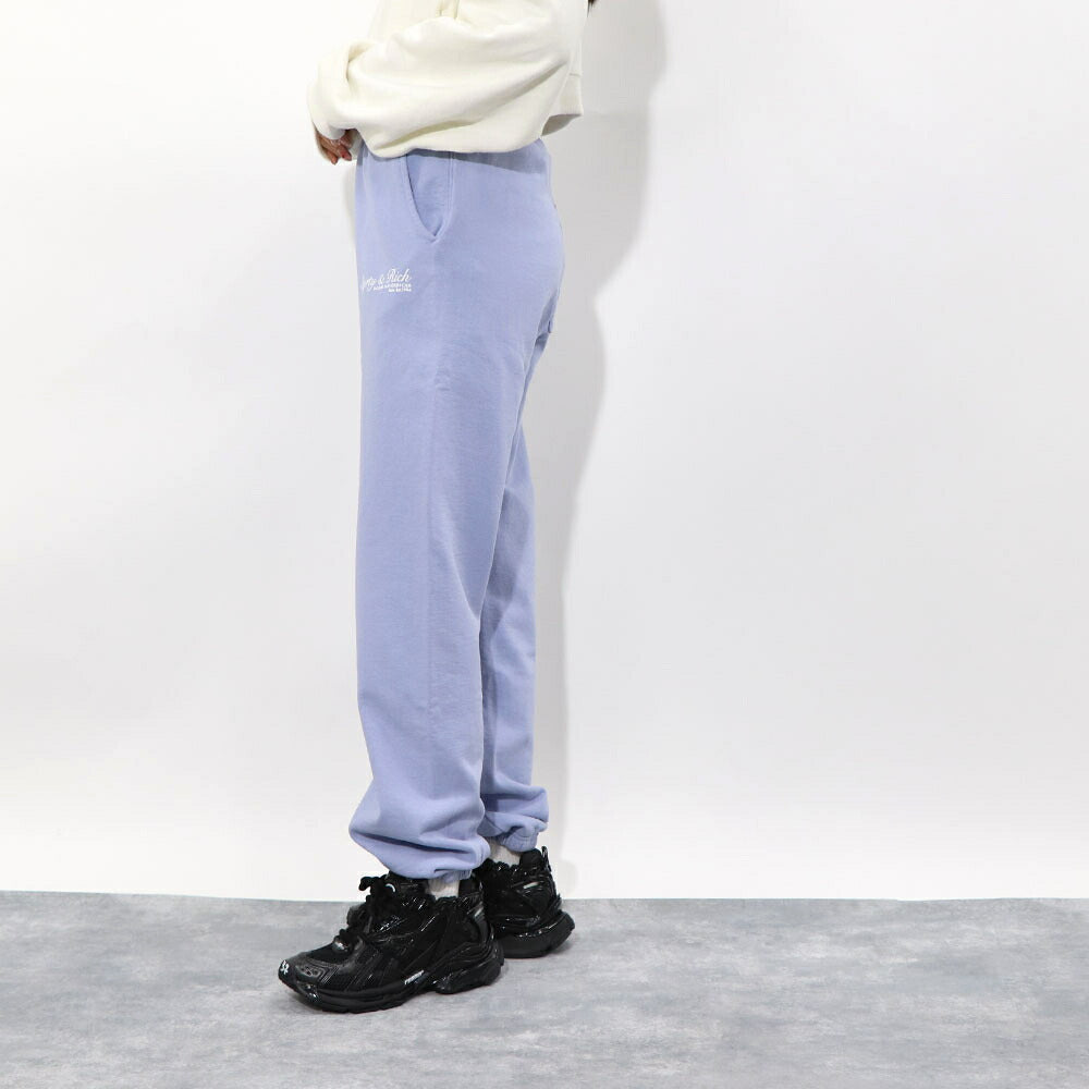 Sporty&Rich スウェットパンツ 裏起毛 ロゴプリント