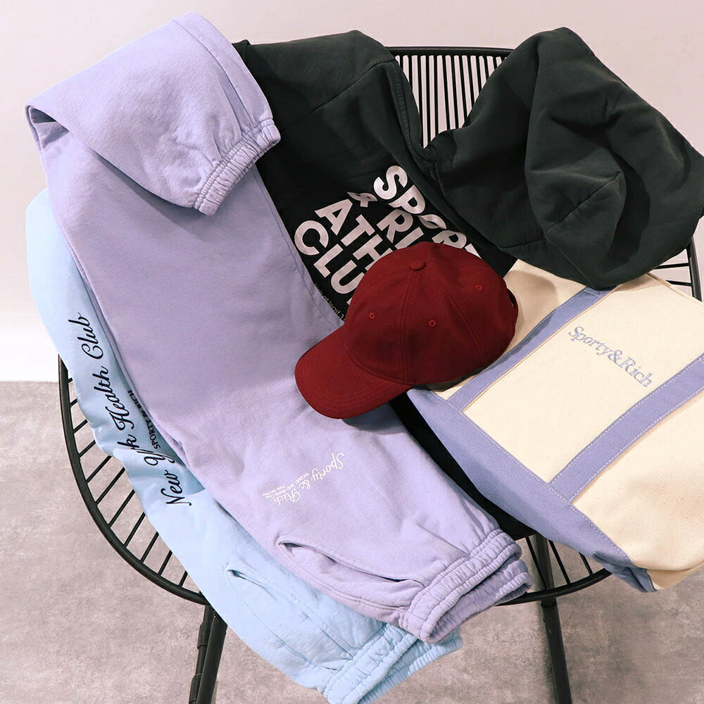 Sporty&Rich スウェットパンツ 裏起毛 ロゴプリント