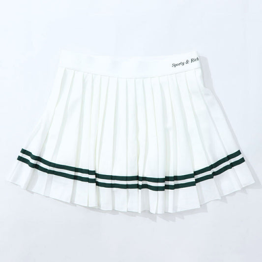 Sporty&Rich スカート ホワイト テニスウェア プリーツスカート