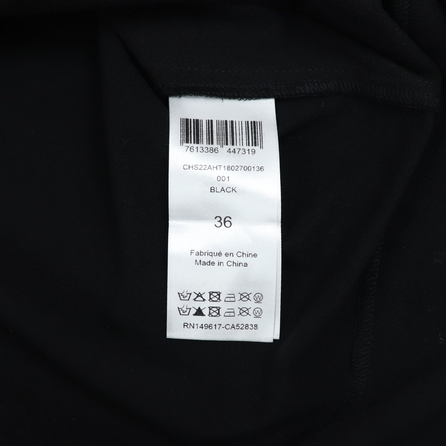 シーバイクロエ CHS22AHT18027 ブラウス ブラック