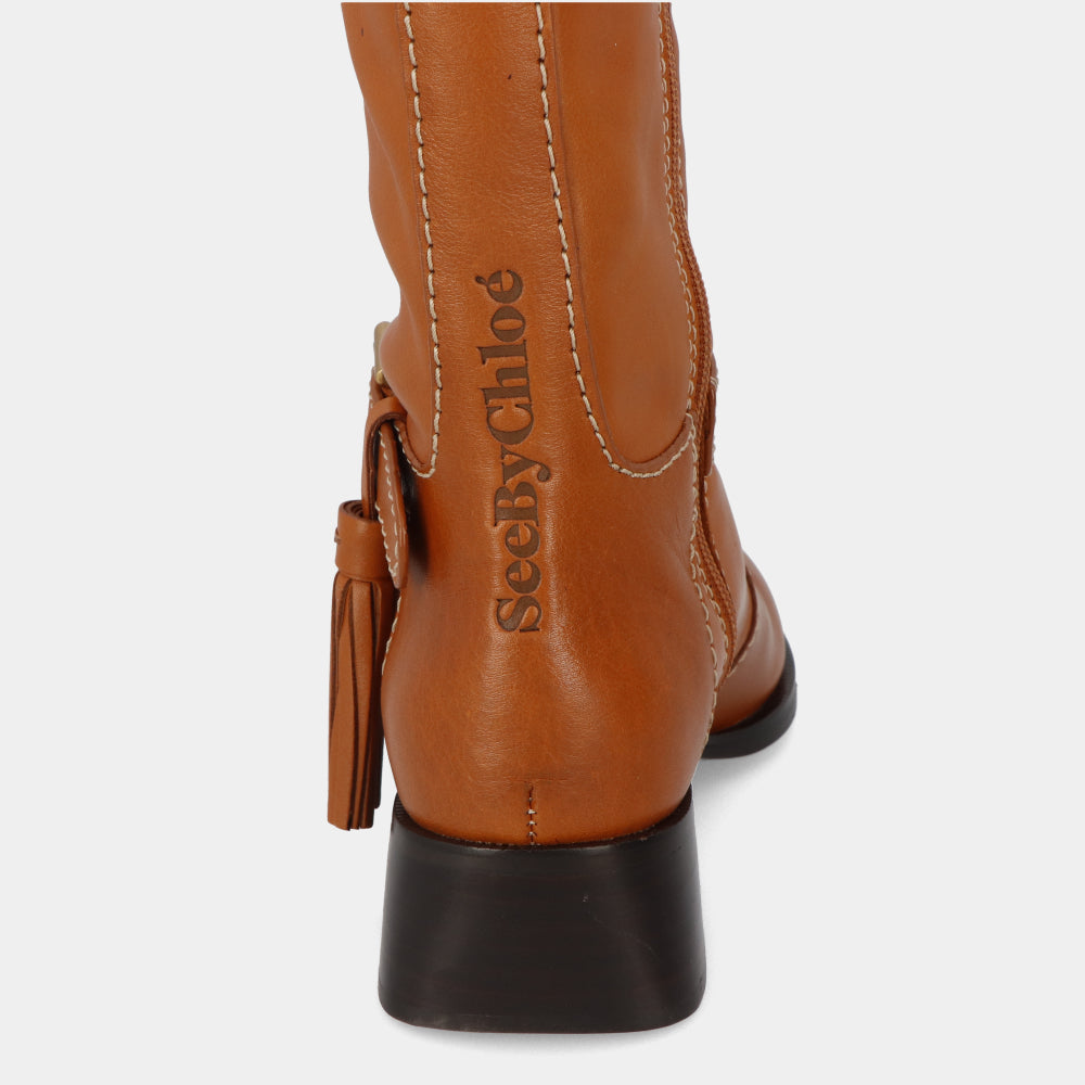 シーバイクロエ ロングブーツ TAN レディース