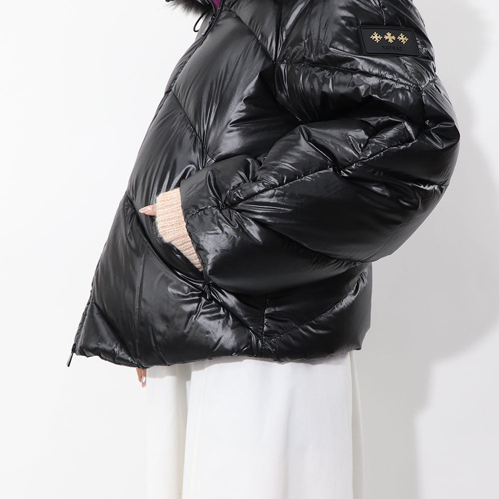 TATRAS ダウンジャケット NENEO ネネオ ブラック×パープル