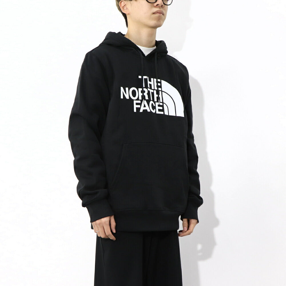 THE NORTH FACE ロゴプリント パーカー 裏起毛 ブラック