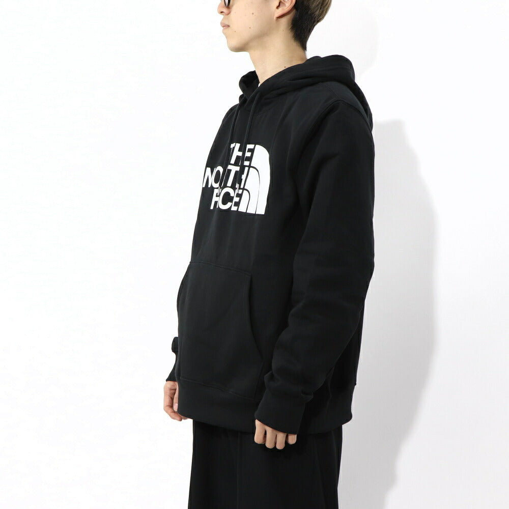 THE NORTH FACE ロゴプリント パーカー 裏起毛 ブラック