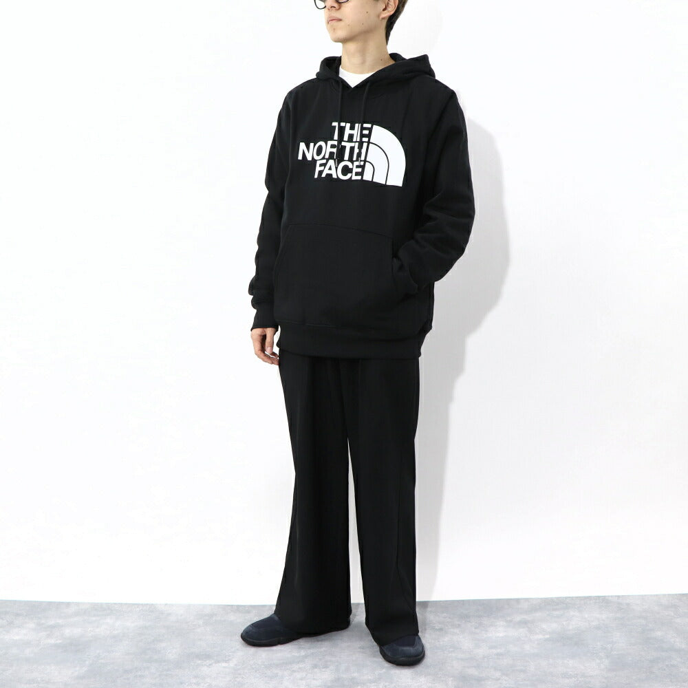 THE NORTH FACE ロゴプリント パーカー 裏起毛 ブラック