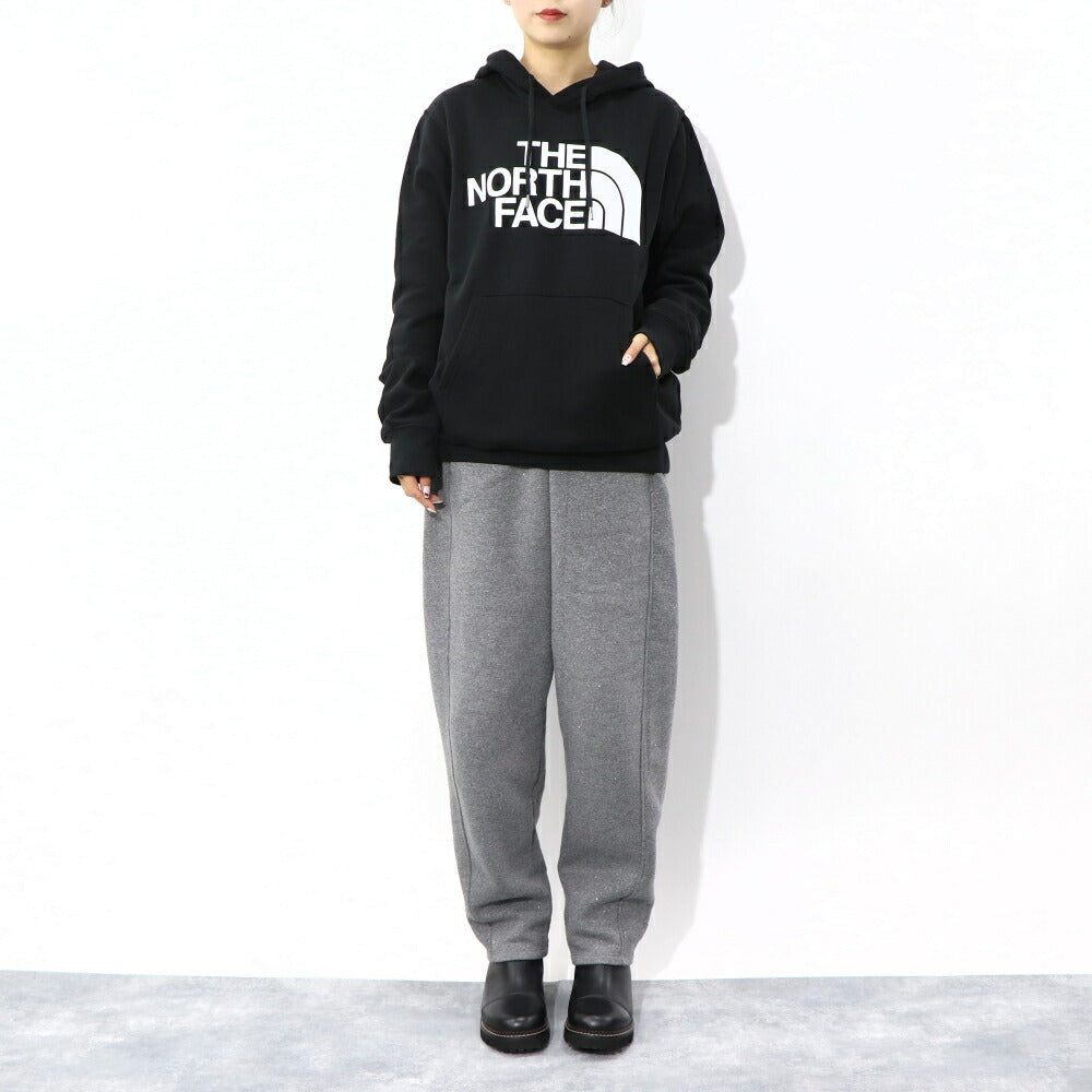THE NORTH FACE ロゴプリント パーカー 裏起毛 ブラック