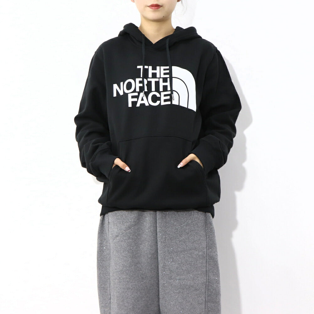 THE NORTH FACE ロゴプリント パーカー 裏起毛 ブラック