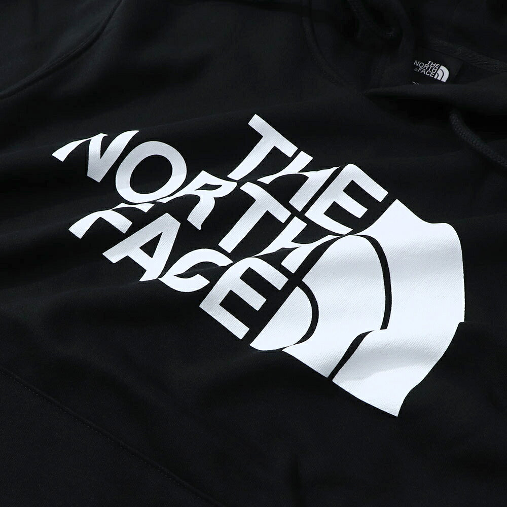 THE NORTH FACE ロゴプリント パーカー 裏起毛 ブラック