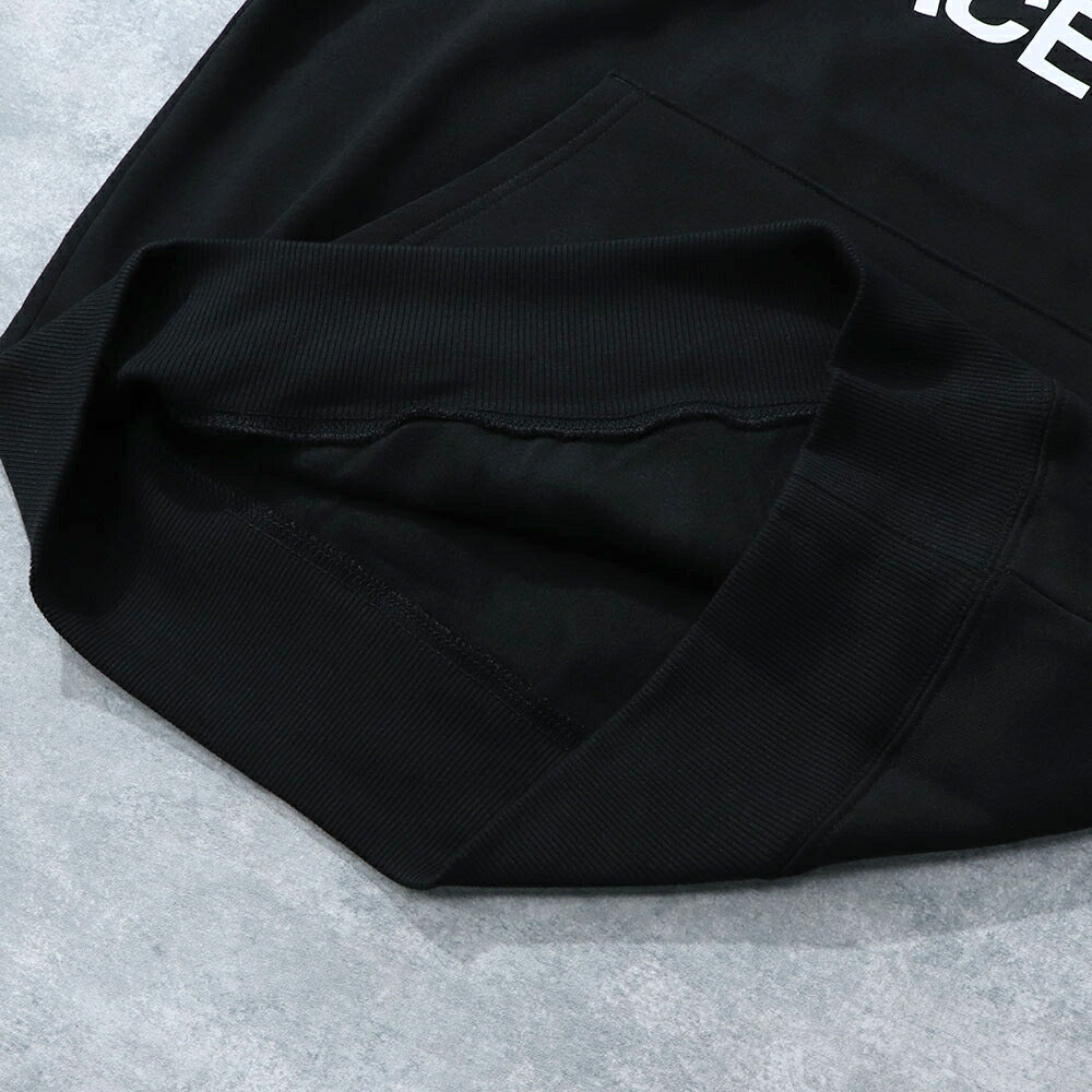 THE NORTH FACE ロゴプリント パーカー 裏起毛 ブラック