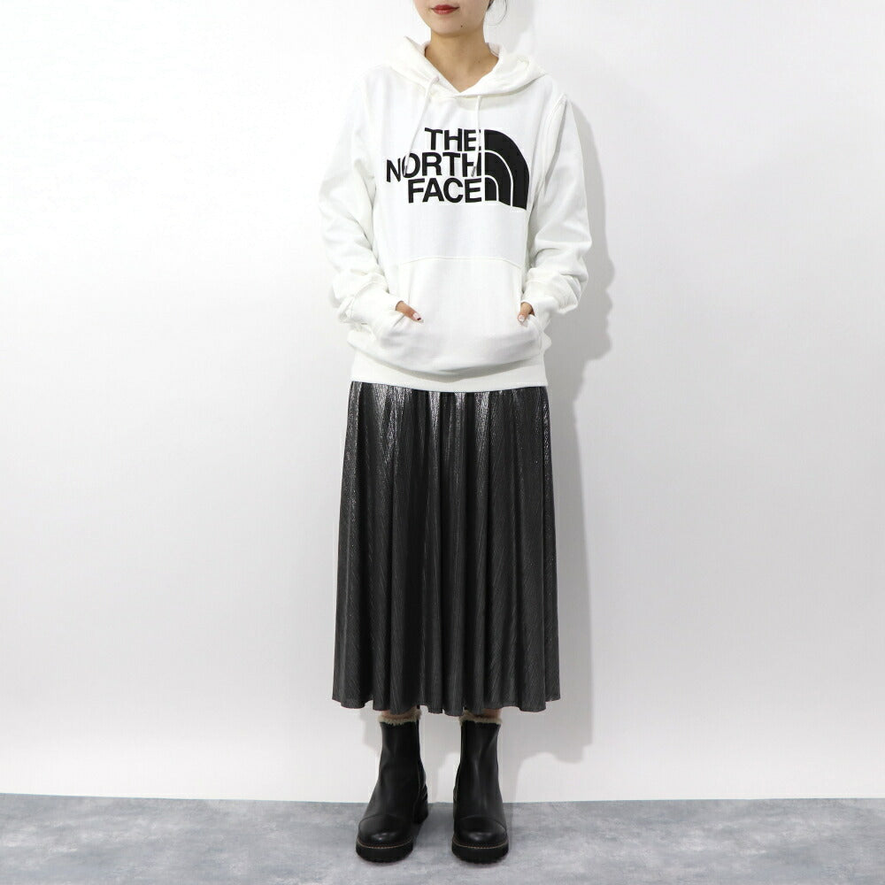 THE NORTH FACE ロゴプリント パーカー 裏起毛 ホワイト
