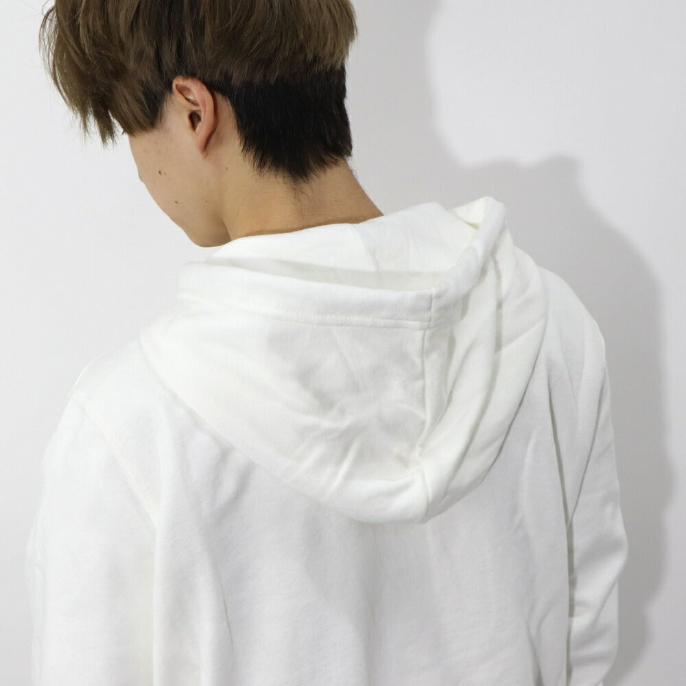 THE NORTH FACE ロゴプリント パーカー 裏起毛 ホワイト