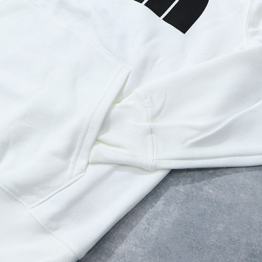 THE NORTH FACE ロゴプリント パーカー 裏起毛 ホワイト