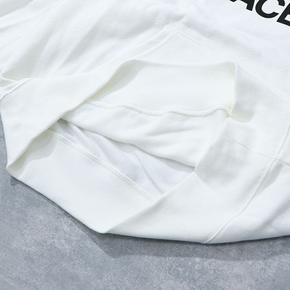 THE NORTH FACE ロゴプリント パーカー 裏起毛 ホワイト