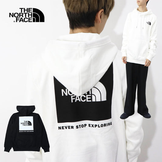 THE NORTH FACE ロゴプリント パーカー 裏起毛 ホワイト