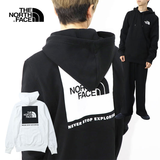 THE NORTH FACE ロゴプリント パーカー 裏起毛 ブラック