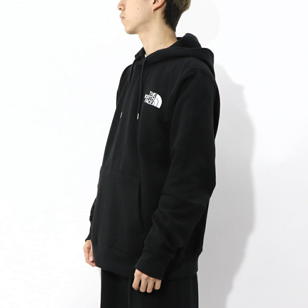 THE NORTH FACE ロゴプリント パーカー 裏起毛 ブラック
