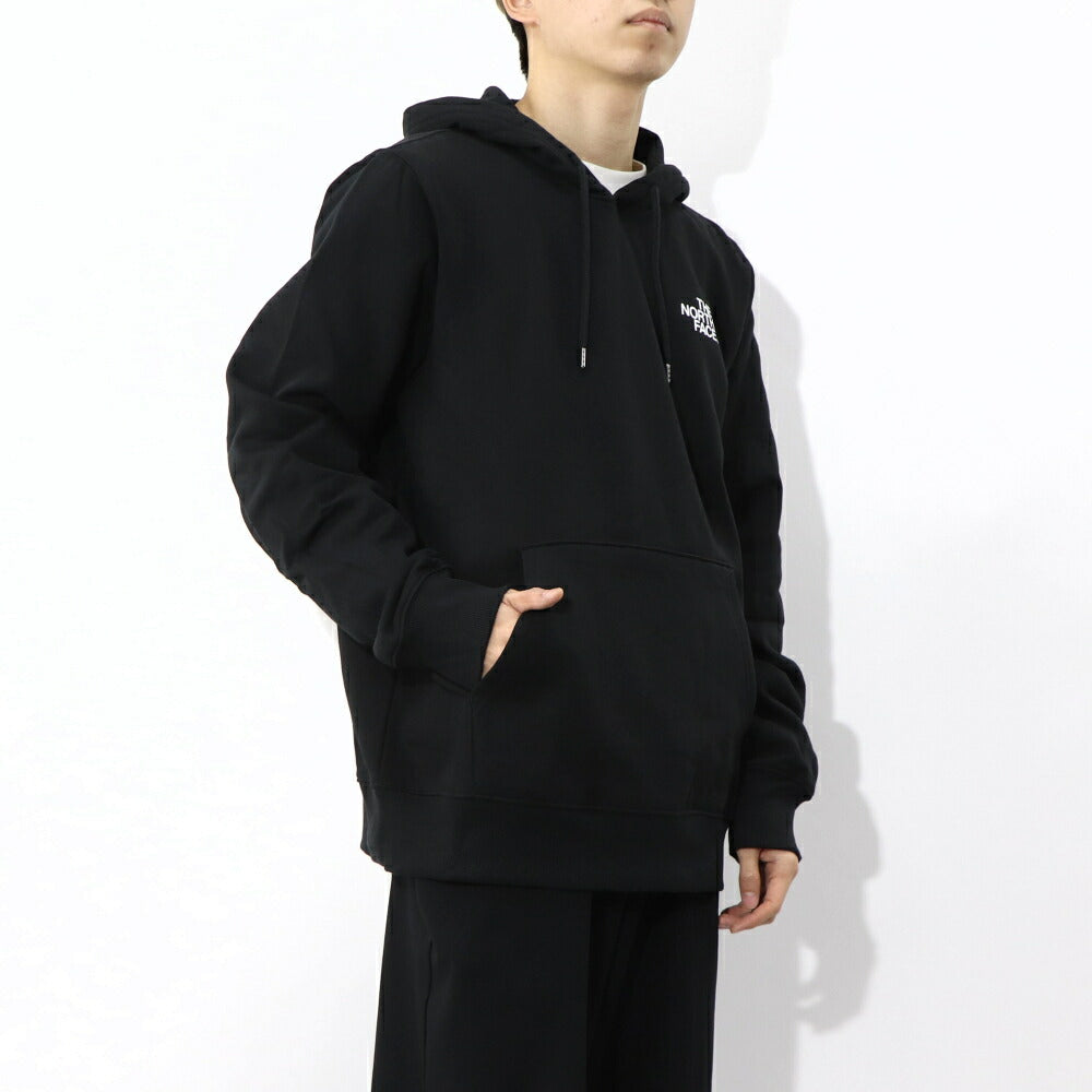 THE NORTH FACE ロゴプリント パーカー 裏起毛 ブラック