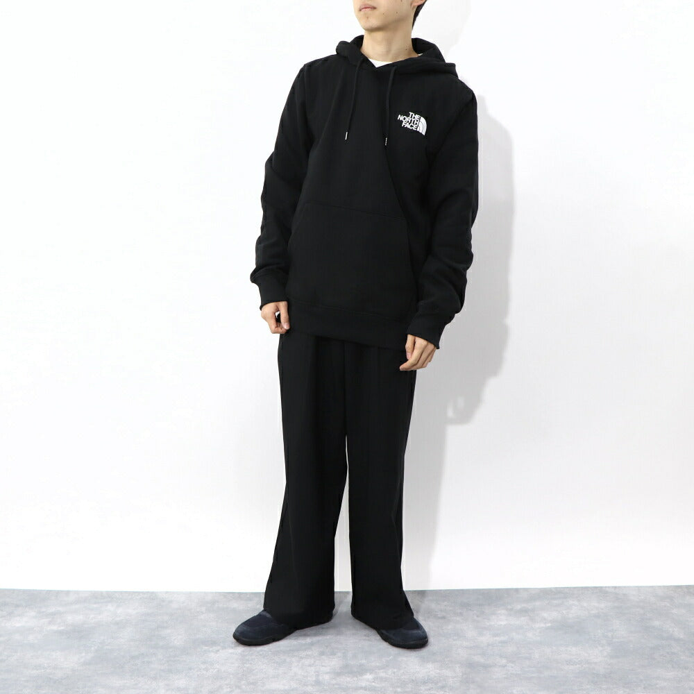THE NORTH FACE ロゴプリント パーカー 裏起毛 ブラック