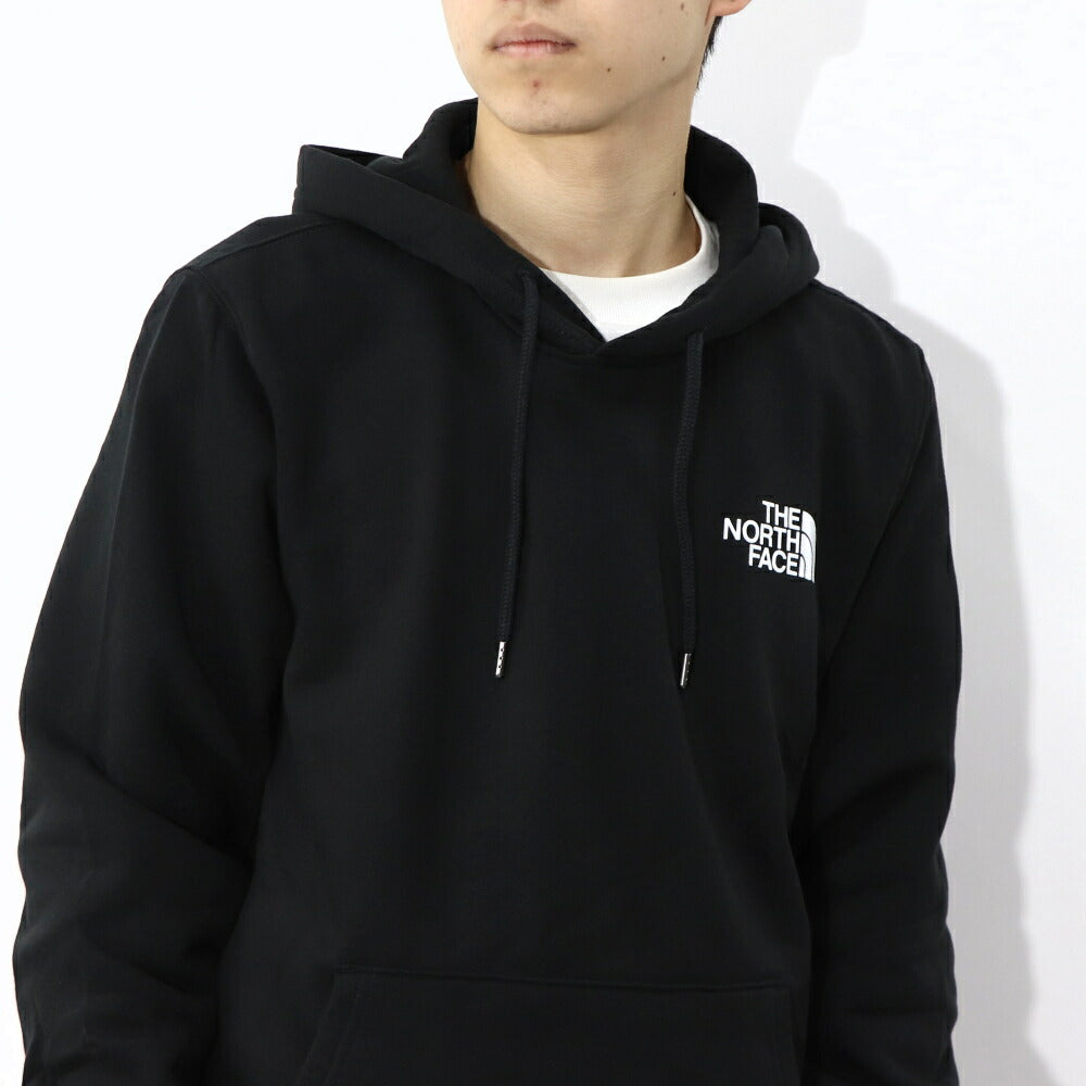 THE NORTH FACE ロゴプリント パーカー 裏起毛 ブラック
