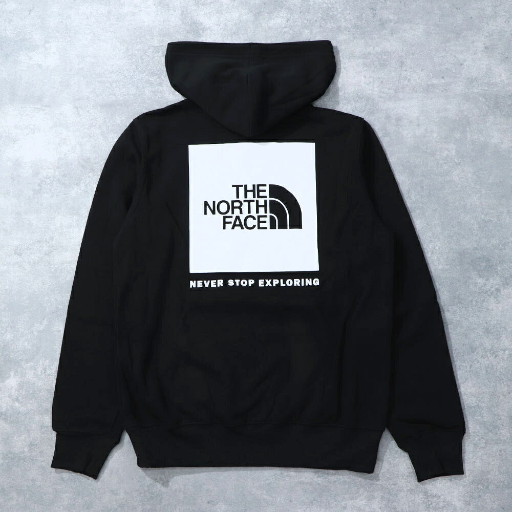 THE NORTH FACE ロゴプリント パーカー 裏起毛 ブラック