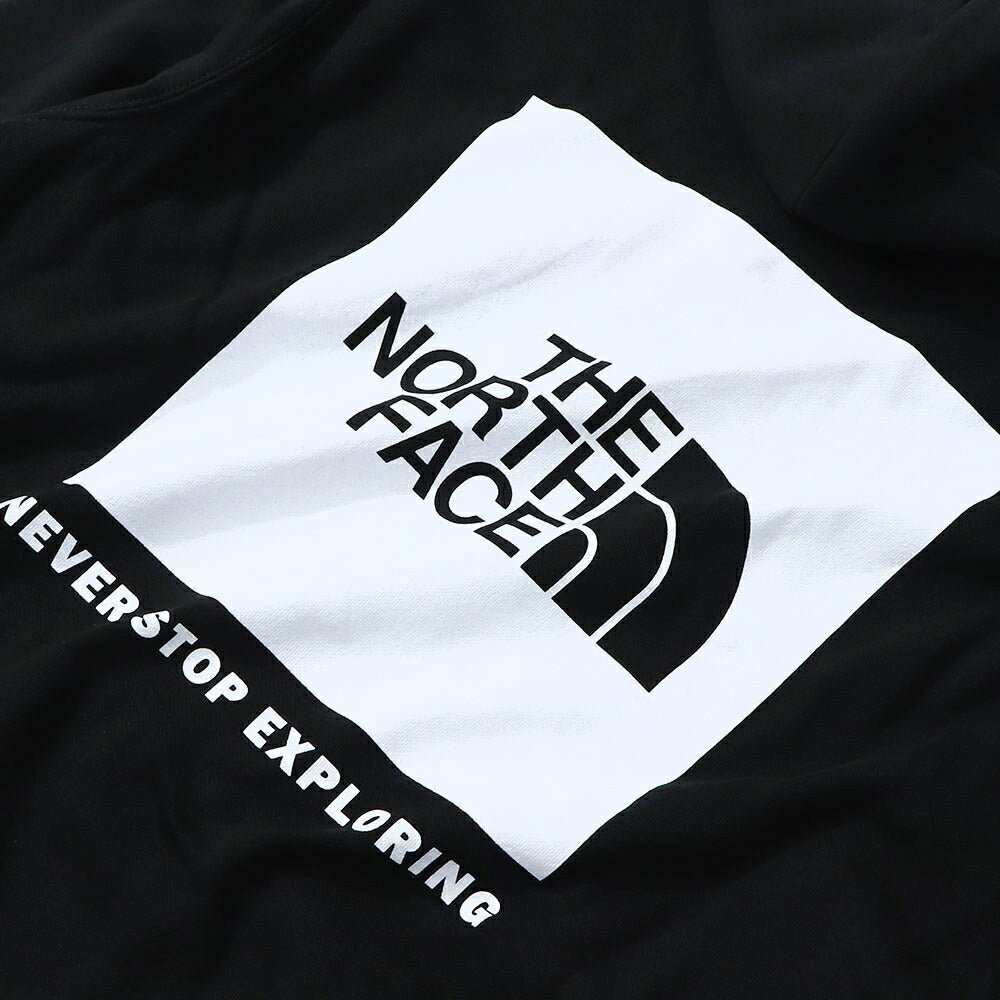 THE NORTH FACE ロゴプリント パーカー 裏起毛 ブラック