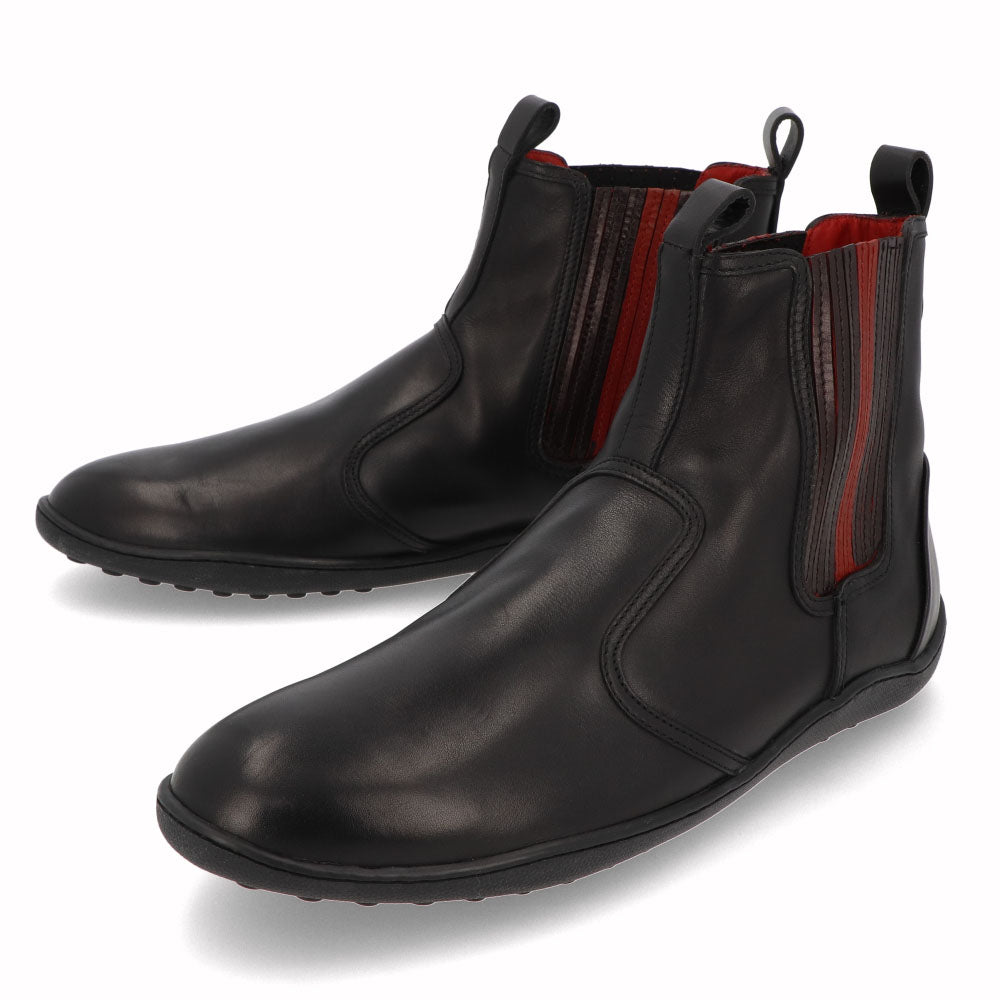 トッズ TOD'S シューズ ブーツ メンズ TRONCH.ELASTICO GOMMA 08A V2J ブラック×レッド レザー サイドゴアブーツ フェラーリ ロゴ XRM08A0BT30V2J 058V