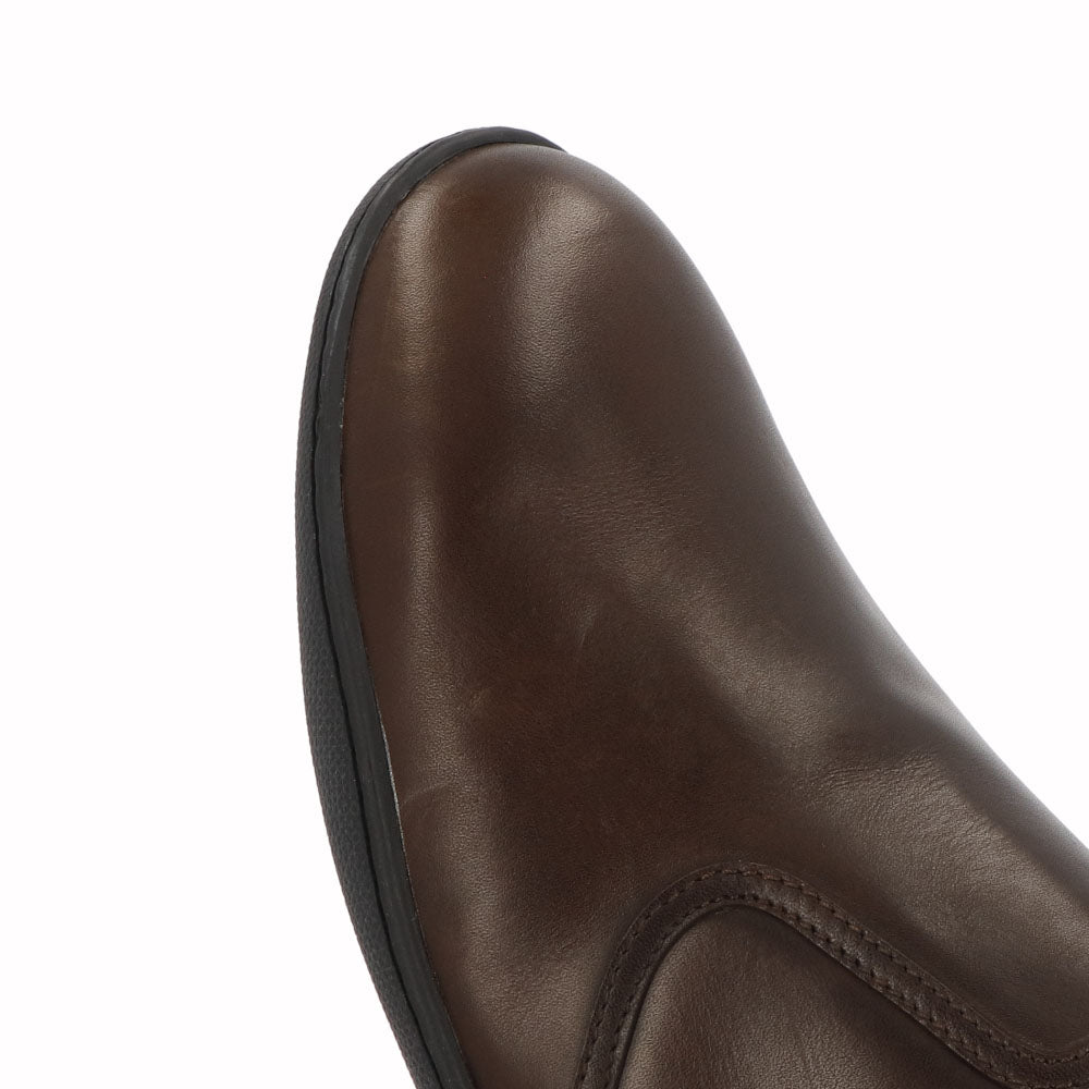 トッズ TOD'S シューズ ブーツ メンズ TRONCH.ELASTICO GOMMA 08A V2J SOLE CALDO TESTA ダークブラウン×イエロー レザー サイドゴアブーツ フェラーリ ロゴ XRM08A0BT30V2J 1298