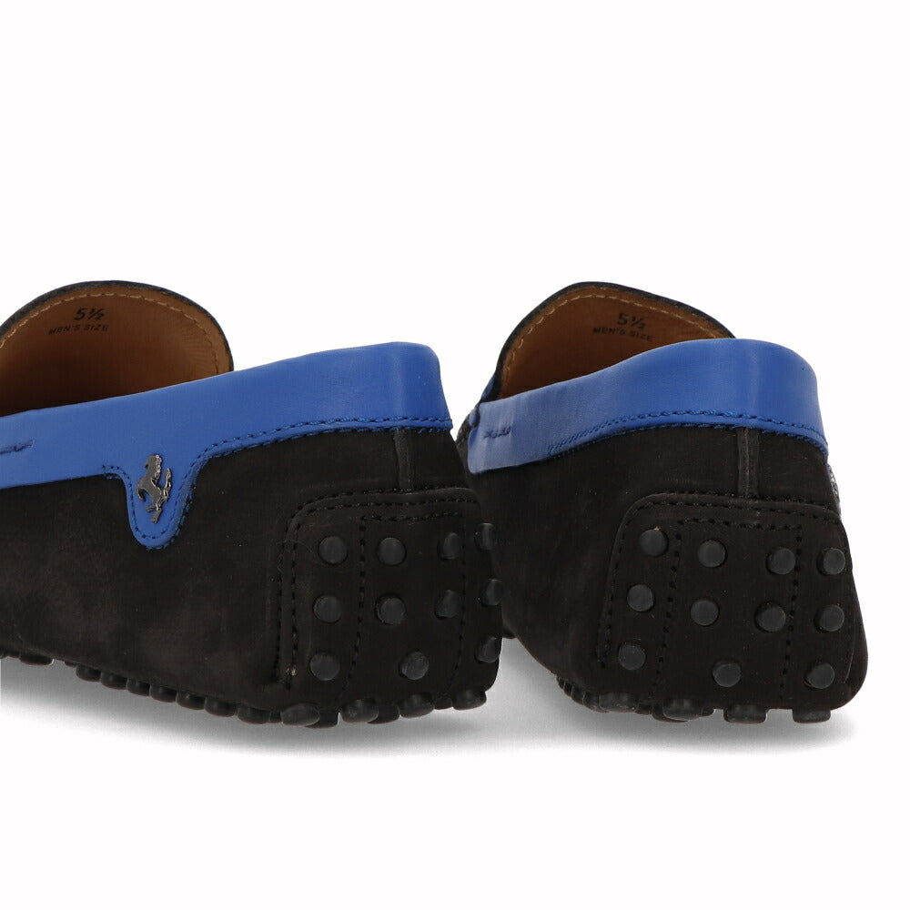 トッズ TOD'S ドライビングシューズ メンズ シューズ レザー シューズ GOMMINO MOCASSINO VALLINO 6GD NERO/GENZIANA ブラック×ブルー レザー ゴンミーニ モカシン フェラーリ ロゴ ツートンカラー XRM0EO089016GD 755H