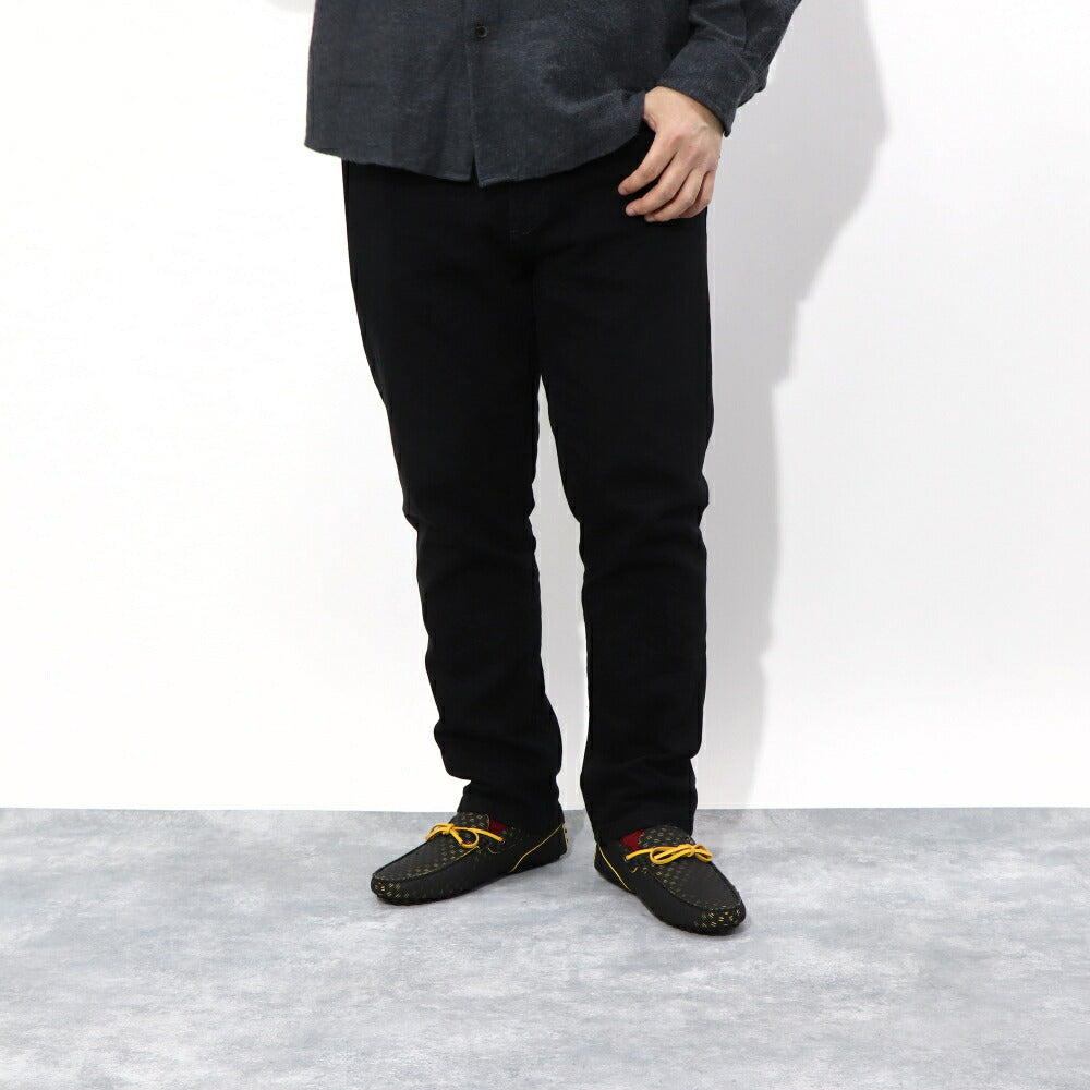 トッズ TOD'S ドライビングシューズ メンズ シューズ GOMMINO NUOVO LACC.FIBRA TRIO NQO ブラック×イエロー 合成繊維 ゴンミーニ ドライビングシューズ モカシン フェラーリ ロゴ XRM0EO0CQ90NQO01XC