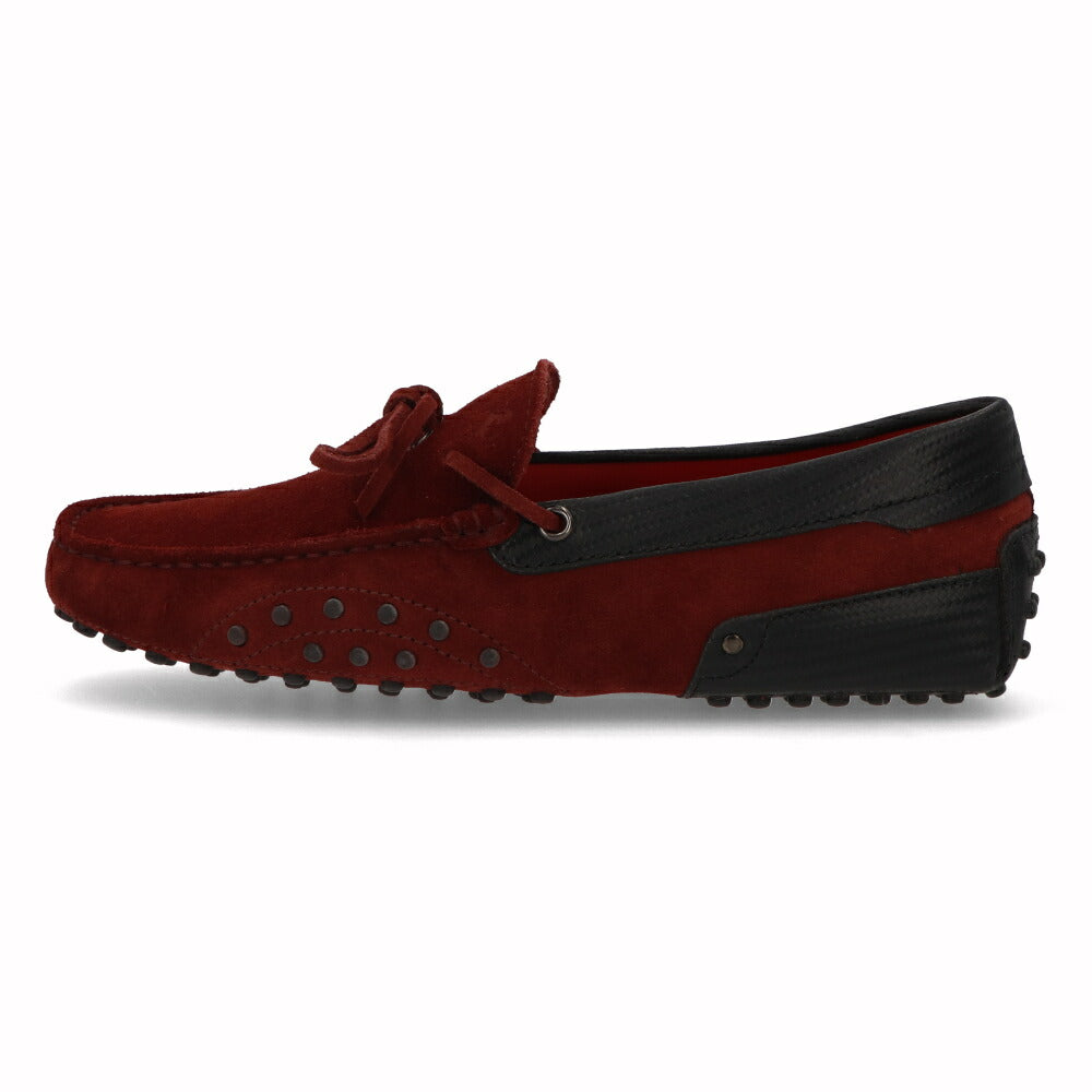 トッズ TOD'S ドライビングシューズ メンズ シューズ レザー シューズ ボルドー スエード ゴンミーニ ドライビングシューズ モカシン フェラーリ ロゴ XRM0EO0H6007B7027N