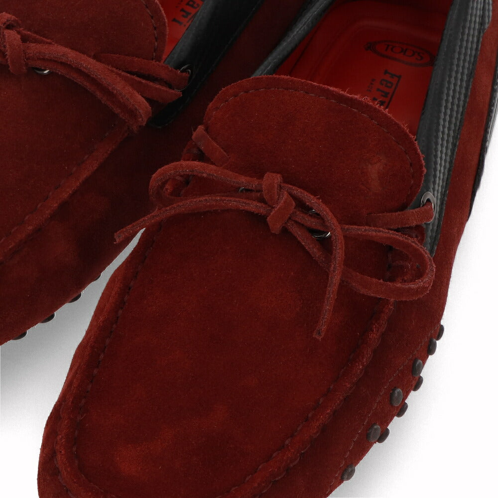 トッズ TOD'S ドライビングシューズ メンズ シューズ レザー シューズ ボルドー スエード ゴンミーニ ドライビングシューズ モカシン フェラーリ ロゴ XRM0EO0H6007B7027N