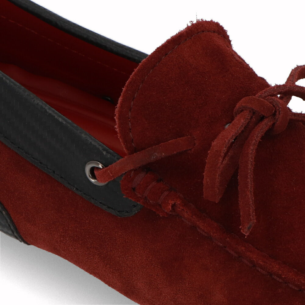 トッズ TOD'S ドライビングシューズ メンズ シューズ レザー シューズ ボルドー スエード ゴンミーニ ドライビングシューズ モカシン フェラーリ ロゴ XRM0EO0H6007B7027N