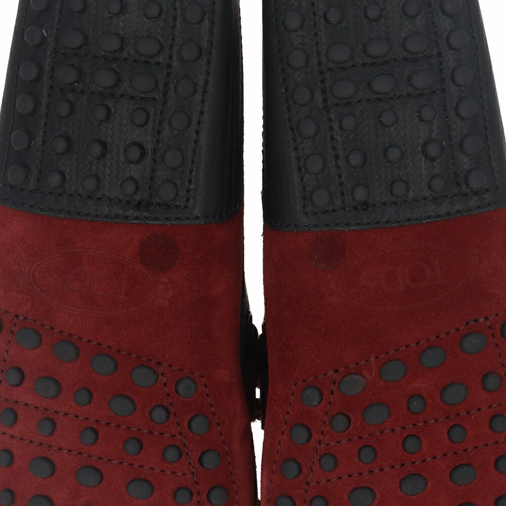 トッズ TOD'S ドライビングシューズ メンズ シューズ レザー シューズ ボルドー スエード ゴンミーニ ドライビングシューズ モカシン フェラーリ ロゴ XRM0EO0H6007B7027N