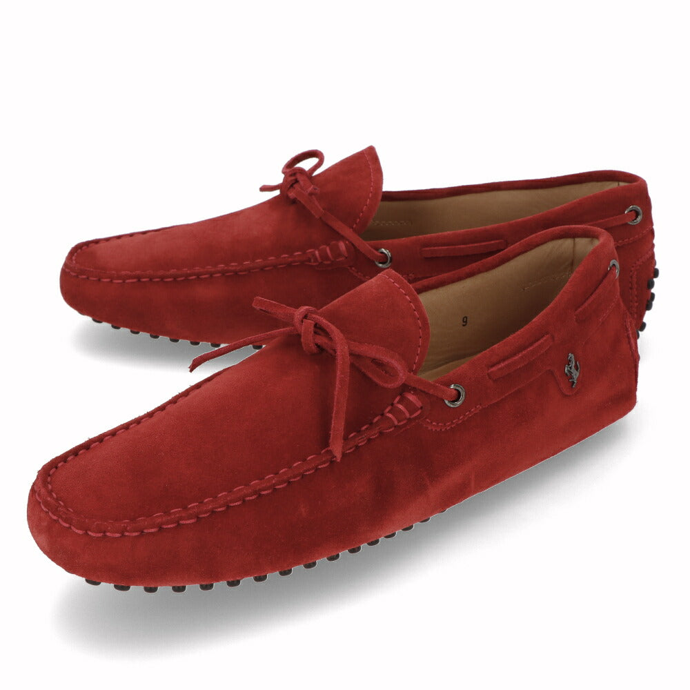 トッズ TOD'S シューズ レザーシューズ メンズ LACCOETTO CAVALLINO RE0 ROSSO ARANC SC レッド スエード ゴンミーニ ドライビングシューズ モカシン フェラーリ ロゴ ツートンカラー リボン XRM0GW08531RE0R007