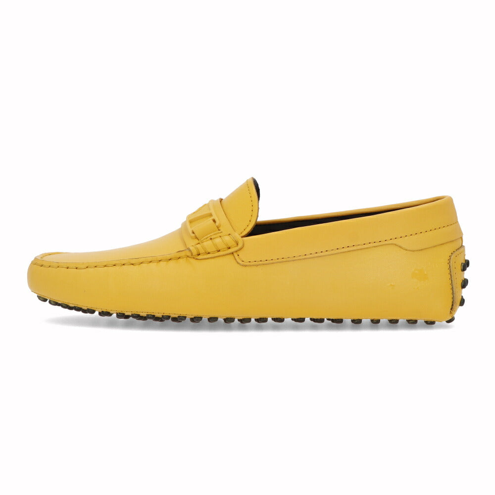 トッズ TOD'S シューズ レザーシューズ メンズ NEW GOMMINI 122 MASCHERINA INIETT BR0 SOLE CALDO イエロー レザー ゴンミーニ ドライビングシューズ モカシン フェラーリ ロゴ XRM0GW0BT10BR0G211