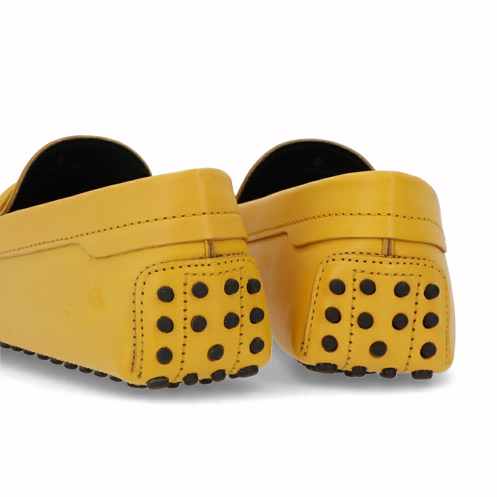トッズ TOD'S シューズ レザーシューズ メンズ NEW GOMMINI 122 MASCHERINA INIETT BR0 SOLE CALDO イエロー レザー ゴンミーニ ドライビングシューズ モカシン フェラーリ ロゴ XRM0GW0BT10BR0G211