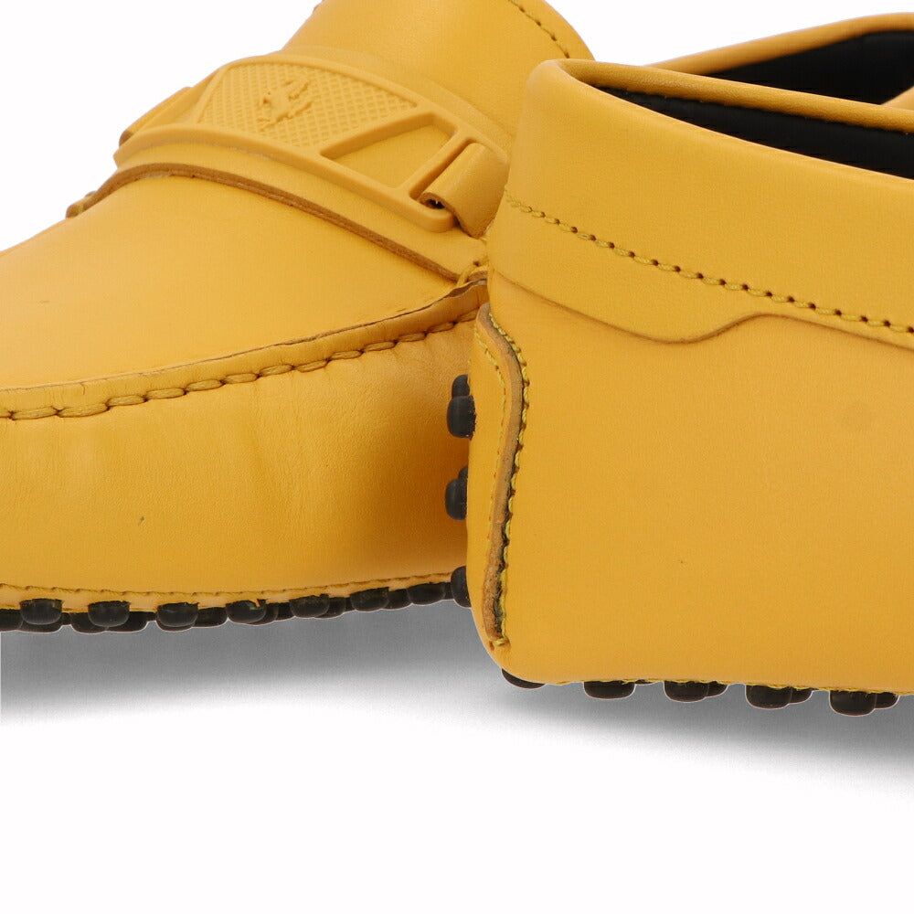 トッズ TOD'S シューズ レザーシューズ メンズ NEW GOMMINI 122 MASCHERINA INIETT BR0 SOLE CALDO イエロー レザー ゴンミーニ ドライビングシューズ モカシン フェラーリ ロゴ XRM0GW0BT10BR0G211