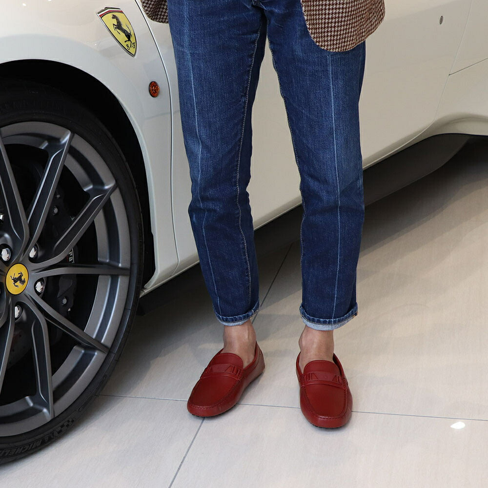 トッズ TOD'S ドライビングシューズ メンズ シューズ レザー シューズ NEW GOMMINI 122 MASCHERINA INETT.BR0 ROSSO ARANC SC レッド レザー ゴンミーニ モカシン フェラーリ ロゴ その他 XRM0GW0BT10BR0R007
