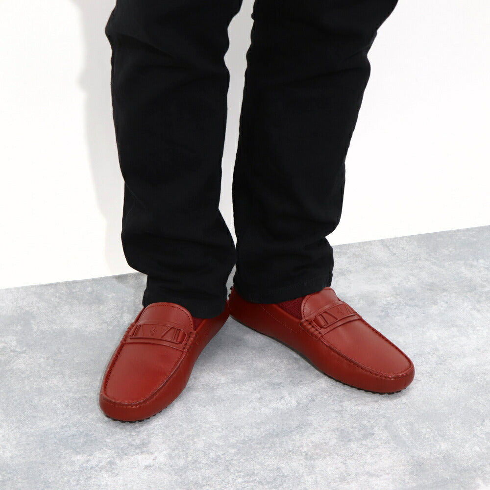 トッズ TOD'S ドライビングシューズ メンズ シューズ レザー シューズ NEW GOMMINI 122 MASCHERINA INETT.BR0 ROSSO ARANC SC レッド レザー ゴンミーニ モカシン フェラーリ ロゴ その他 XRM0GW0BT10BR0R007