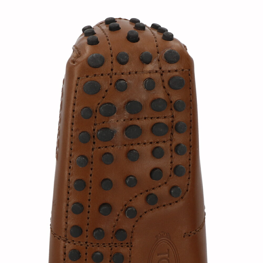 トッズ TOD'S シューズ レザーシューズ メンズ NEW GOMMINI 122 LACCETTO LOGO V2J ブラウン×レッド レザー ゴンミーニ ドライビングシューズ モカシン フェラーリ ロゴ リボン XRM0GW0K500V2J058Z