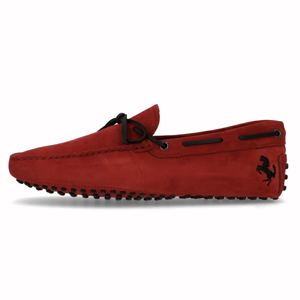トッズ TOD'S シューズ レザーシューズ メンズ NEW GOMMINI 122 RICAMO CAVALLINO RQ2 NERO ROSSO ARANC レッド×ブラック スエード ゴンミーニ ドライビングシューズ モカシン フェラーリ ロゴ リボン 刺繍 XRM0GW0K510RQ2 058U