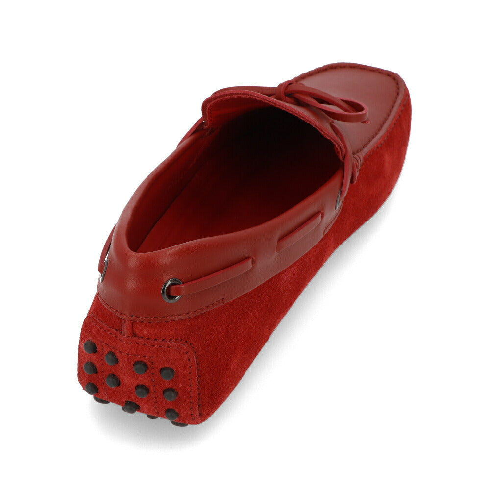トッズ TOD'S シューズ レザーシューズ メンズ NEW GOMMINI 122 RICAMO CAVALLINO RQ2 ROSSO ARANC SC レッド レザー スエード ゴンミーニ ドライビングシューズ モカシン フェラーリ ロゴ リボン 刺繍 XRM0GW0K510RQ2 R007