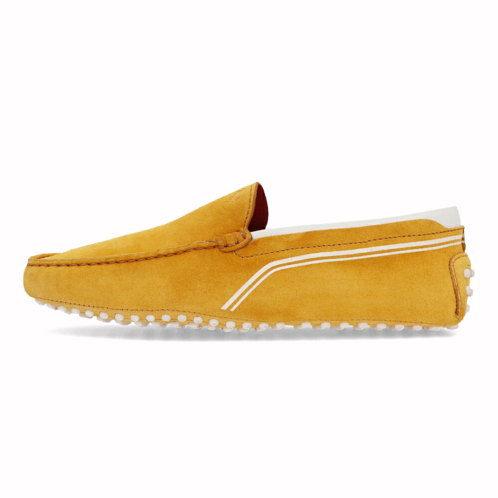 トッズ TOD'S シューズ レザーシューズ メンズ NEW GOMMINI 122 NUOVA SERIGRAFIA RQ2 イエロー スエード ゴンミーニ ドライビングシューズ モカシン フェラーリ ロゴ リボン ライン XRM0GW0K530RQ2 025T